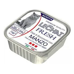 LeChat Fresh Beef konservai katėms su jautiena, paštetas su gabaliukais, 100 g