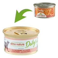 Almo Nature Daily Cat lengvas paštetas su lašiša, drėgnas maistas katėms 85 g — 2 nuotrauka
