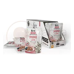 Brit Care Mini Puppy Lamb fillets in gravy konservai šunims maišeliuose 85g