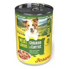 Josera Dog Meat Lovers Adult su vištiena ir morkomis, drėgnas maistas šunims 400 g