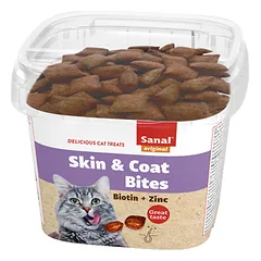 Sanal Skin Coat Bites cup papildas odai ir kailiui katėms, 75g