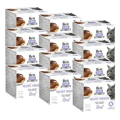 BRIT Care Cat Velvet Mousse Beef 24 x 80 g – šlapias pašaras su jautiena, putėsių konsistencijos, katėms