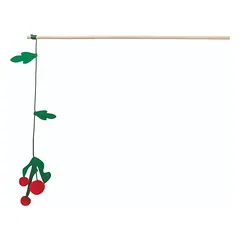 Trixie Kalėdinė lazdelė “Mistletoe” medinis žaislas katėms su pliušiniais elementais, 48 cm