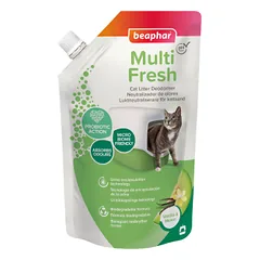 Dezodorantas kačių kraikui - Beaphar kvapą naikinantis MULTI FRESH vanilės ir meliono skonio dezodorantas 400 g