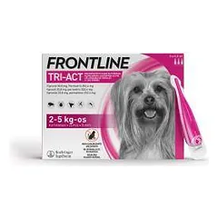 Frontline Tri-Act XS antiparazitinis užlašinamasis tirpalas 2-5 kg šunims, 3 vnt.