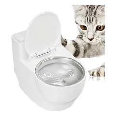 Zoomtopia Gamelle eau surélevée chat chien inox antidérapant blanc