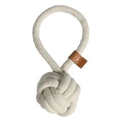 D&D žaislas šunims Harper Ball su kilpa, smėlio spalvos, Matmenys: 22 cm / Ø 12 mm — 3 nuotrauka
