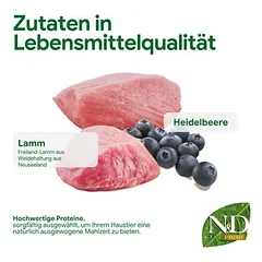 Farmina N&D begrūdis Adult Medium & Maxi su ėriena ir mėlynėmis, sausas maistas šunims — 3 nuotrauka
