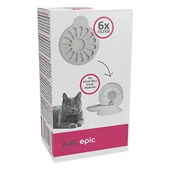 Plaček Cat Epic Pet anglies filtrai Aqua Ball girdyklai katėms, 6 vnt.