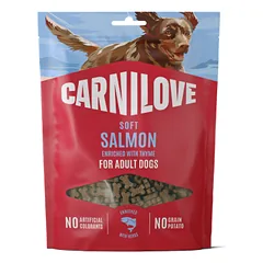 CARNILOVE Soft Snack Salmon enriched with Thyme Small Bite skanėstai šunims 200 g