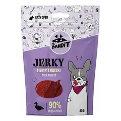 Mr. Bandit Jerky Duck Fillets papildas šunims, vytintos anties filė, 80 g