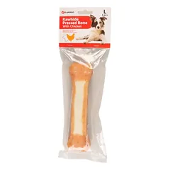 Flamingo presuotas kaulas su vištiena, skanėstai šunims, Matmenys: 20 cm — 2 nuotrauka