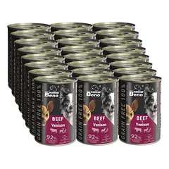 Super Beno PIES jautienos ir elnienos kąsneliai padaže be grūdų 24x415g