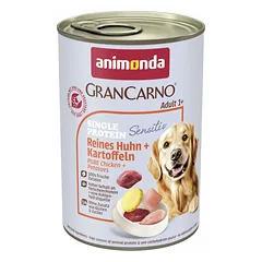 ANIMONDA GranCarno Sensitiv  Suaugusiems šunims, skonis: vištiena + bulvės  400 g