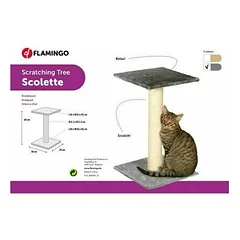 Flamingo SCRATCH POLE SCOLETTE GREY 38x38x60cm — 2 nuotrauka