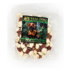 Real Dog Snacks Rawhide Bone Wrapped With Rabbit 500 g parduotuvėje mumbo.lt