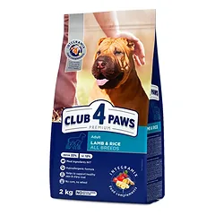 CLUB 4 PAWS PREMIUM „ĖRIUKAS IR RYŽIAI“ SUAUGUSIEMS VISŲ VEISLIŲ ŠUNIMS. PILNAVERTIS SAUSAS PAŠARAS 2kg. – 14kg.