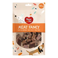 HAP Meat Fancy triušienos kubeliai skanėstai šunims, 100 g