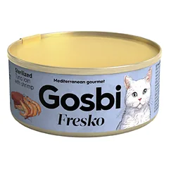 Gosbi Fresko Cat Adult Sterilised Tuna&Shrimp konservai sterilizuotoms katėms su tunu ir krevetėmis 70 g