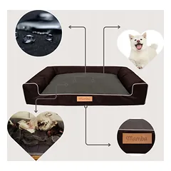 DOGESTE XL vandeniui atsparus šuns guolis-sofa su nemokamu užrašu, 100 × 65 cm — 5 nuotrauka