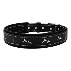 Das Lederband Halsband Zweiburgen Black/Black