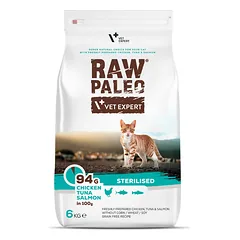RAW PALEO Sterilised Cat Chicken&Tuna&Salmon 6kg