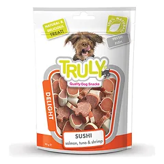 Truly skanėstas šunims "Sushi" lašiša, tunas ir krevetės, 90 g