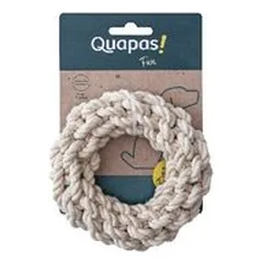 Quapas žaislas šunims, virvinis žiedas, natūralus, 40cm — 3 nuotrauka