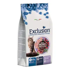 Exclusion Mediterraneo maistas sterilizuotoms, didelėms katėms su vištiena, 1,5 kg