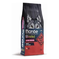 Monge Dry Dog BWILD All Breeds Adult begrūdis sausas maistas šunims su elniena, 12 kg
