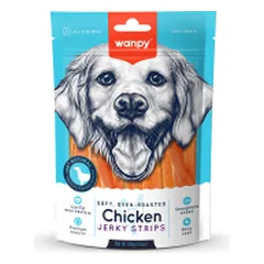 Wanpy Jerky Chicken Strips vytintos vištienos skanėstai šunims, 100 g