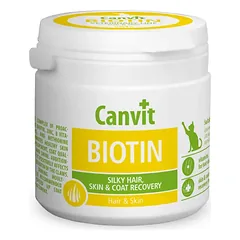 Canvit Biotin tabletės katėms, 100 g (pakuotėje 100 tablečių) parduotuvėje petbaze.lt