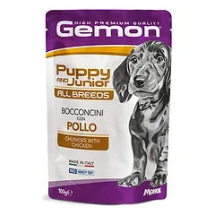 Gemon Puppy & Junior Chicken konservai šuniukams padaže 100 g