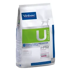 Virbac Veterinary HPM 1 Urology Dissolution & Prevention Dog sausas maistas šunims skirtas struvitinių akmenų tirpdymui, 3 kg