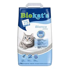 Biokats Bianco aglomeruojantis kačių tualeto kraikas iš natūralaus molio, 5 kg