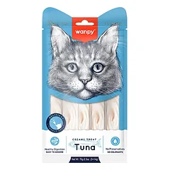 Wanpy Creamy Treats skanėstai katėms su tunu 6×70 g