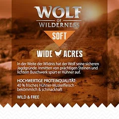 Wolf of Wilderness "Soft - Wide Acres" su vištiena – begrūdis sausas maistas šunims, > 10 kg — 4 nuotrauka