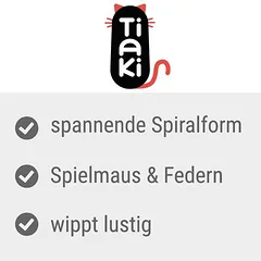 TIAKI spiralinis tunelis katėms, apie Ø 25 x L 50 cm — 3 nuotrauka