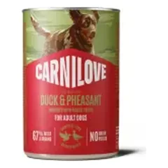 CARNILOVE Dog konservai Wild Meat DUCK & PHEASANT