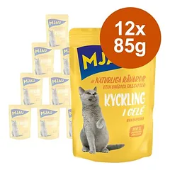 Mjau Cat maišeliai, drėgnas maistas katėms 12 x 85 g