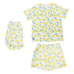 TIAKI Pet & Parent Pyjama im Partnerlook, Zitrone