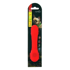 Dog Fantasy LED prisegamas šviečiantis antkaklio elementas (raudona) — 4 nuotrauka