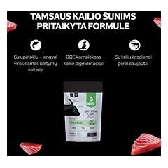 Begrūdis šlapias pašaras šunims su upėtakiu ir kriliu, 85 g | 1 — 2 nuotrauka
