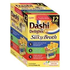 Ciao Dashi Delights šilkinis vištienos sultinys su tunu ir šukutėmis, lašiša, 12 vnt. — 2 nuotrauka