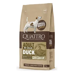 Quattro sausas maistas mažų veislių suaugusiems šunims su antiena 1.5 kg