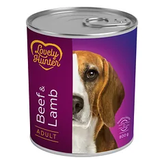 LOVELY HUNTER ADULT BEEF AND LAMB KONSERVUOTAS PAŠARAS ŠUNIMS 800g