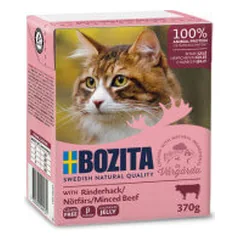 Bozita Cat konservai su malta jautiena drebučiuose katėms