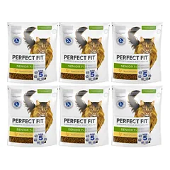PERFECT FIT Senior 7+ 6x750 g sausas visavertis pašaras vyresnio amžiaus katėms, kuriame gausu vištienos