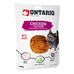 Ontario Chicken Thin pieces – vištienos ploni kąsneliai katėms, 50 g