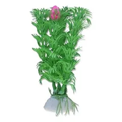 Happet dirbtinis, žalias akvariumo augalas su žiedu, 10 cm